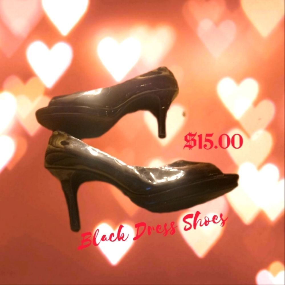 Size 8 women's black dress shoes - Picture 2 of 6